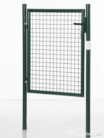 HOMCOM Poarta de Gradina din Otel cu Incuietoare si 3 Chei, 97x150cm, Verde