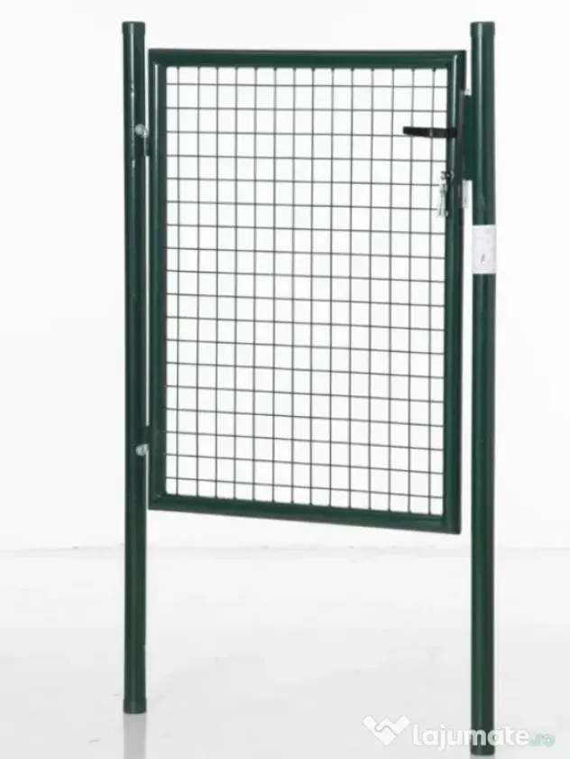 HOMCOM Poartă de Grădină Metalică Verde, cu Sistem de Încuiere și 3 Chei, 97x150cm | Aosom Romania