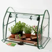 Outsunny Seră de grădină în formă de tunel din oțel cu acoperire din PVC, 200x100x80 cm, transparentă și verde 
