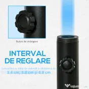 Outsunny Suport pentru Umbrelă de Terasă, Bază pentru Umbrelă pentru Patio, Ponton, Grădină și Curte, Negru