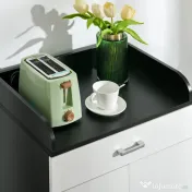 Dulap HOMCOM cu Sertar și Raft Ajustabil, Sistem Anti-Cădere, MDF, 60x40x90 cm, Alb Negru | Aosom Romania 