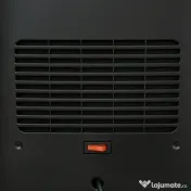 HOMCOM Incalzitor cu ventilator cu 3 moduri de incalzire cu temperatura reglabila si telecomanda, din ABS, 33,7x25,5x60,4 cm, negru