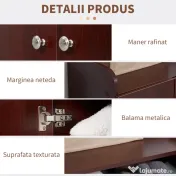 Homcom Dulap Pantofi 83×30×90 cm – Lemn, 12 Perechi, Culoare Cafenie