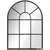 Homcom Oglinda Moderna de Perete – Arcuita 70×50 cm, Stil Fereastra Negru
