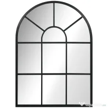 Homcom Oglinda Moderna de Perete – Arcuita 70×50 cm, Stil Fereastra Negru