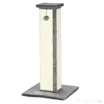 PawHut Stâlp de zgâriat pentru Pisici cu Minge Suspendată și Înveliș din Pluș, 41x41x81 cm, Gri | Aosom Romania