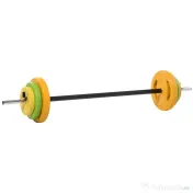 HOMCOM Set Halteră și Discuri 20 kg cu 6 Greutăți, Multicolor