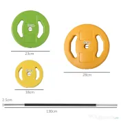 HOMCOM Set Halteră și Discuri 20 kg cu 6 Greutăți, Multicolor