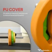 HOMCOM Set Halteră și Discuri 20 kg cu 6 Greutăți, Multicolor