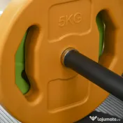 HOMCOM Set Halteră și Discuri 20 kg cu 6 Greutăți, Multicolor
