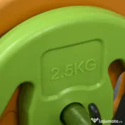 HOMCOM Set Halteră și Discuri 20 kg cu 6 Greutăți, Multicolor