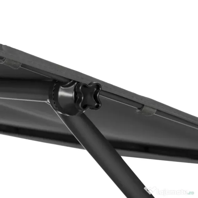 Outsunny Sezlong de exterior pentru gradina cu acoperis parasolar, gri inchis | AOSOM RO