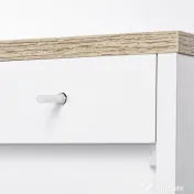 HOMCOM Bufet de Bucătărie din Lemn, Mobilier cu 3 Uși, Rafturi Reglabile, Stil Scandinav, pentru Living, Sufragerie, 90x30x90cm, Alb | Aosom Romania