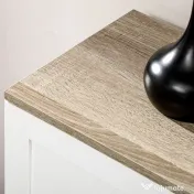 HOMCOM Bufet de Bucătărie din Lemn, Mobilier cu 3 Uși, Rafturi Reglabile, Stil Scandinav, pentru Living, Sufragerie, 90x30x90cm, Alb | Aosom Romania