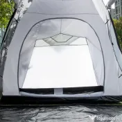 Outsunny Cort Camping 4-5 Persoane 2 Camere Familie Impermeabil Baldachin 590x245x193cm Gri | Aosom Romania 