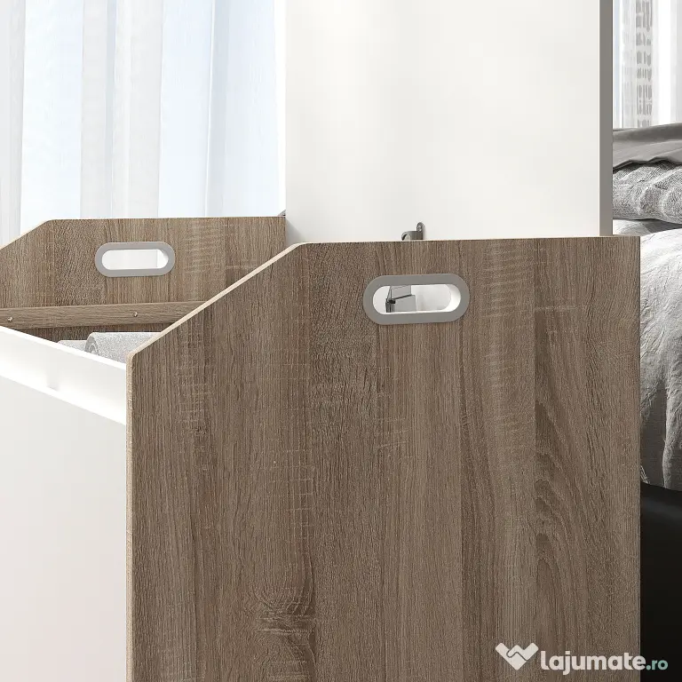 HOMCOM Cutie de Depozitare Modernă cu Lift Top și Spațiu Ascuns pentru Intrare, Living, Cameră de Joacă, 62.4x40x51.5 cm, Alb | Aosom Romania