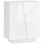 Homcom Dulap Alb 70×40×88 cm – Multifunctional cu Polita Reglabila