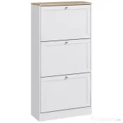 HOMCOM Dulap Îngust pentru Pantofi cu 3 Sertare și Rafturi Reglabile pe 2 Niveluri, 60x23,5x115 cm, Negru | Aosom Romania 