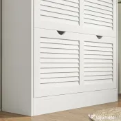 Dulap Ingust pentru Pantofi, Dulap Ingust pentru Depozitarea Pantofilor cu 2 Usi Rabatabile 81,5x25x83cm HOMCOM | Aosom Romania 