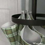 HOMCOM Suport pentru Haine și Umbrele, Cuier Independent cu 8 Carlige Rotunde pentru Haine, Pălării și Poșete, Φ34x177 cm, Negru | Aosom Romania 