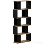 Homcom Biblioteca Moderna – 10 Rafturi Deschise, 5 Nivele