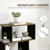 Homcom Biblioteca Moderna – 10 Rafturi Deschise, 5 Nivele