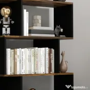 Homcom Biblioteca Moderna – 10 Rafturi Deschise, 5 Nivele