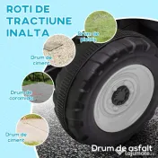 HOMCOM Tractor Electric cu Remorcă Detașabilă, Telecomandă, Muzică și Claxon, pentru Copii de 3-6 Ani, 136,5x50x52,5 cm, Verde | Aosom Romania 