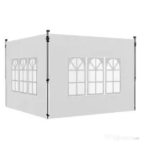 Outsunny Panouri Laterale pentru Foisor cu Fereastra pentru Foisor Pliabil de 3x3(m) sau 3x4m, 2 Bucati de Rezerva Laterale, Alb | Aosom Romania 