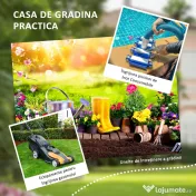Outsunny Magazie din metal pentru gradina, Gri