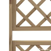 Outsunny Ghiveci din Lemn cu Spalier, Inaltat, Protectie Privata pentru Cultivarea Legumelor, Ton Natural | Aosom Romania 