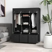 Homcom sifonier Pliabil Textil – Cu Rafturi & Sertare, Ideal pentru Spatii Mici | Aosom Romania 