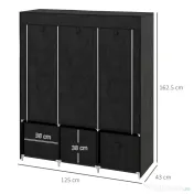 Homcom sifonier Pliabil Textil – Cu Rafturi & Sertare, Ideal pentru Spatii Mici | Aosom Romania 