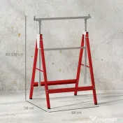 HOMCOM set suport de lucru din tuburi de otel, 68x58x80 cm 