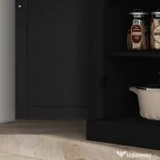 HOMCOM Dulap Înalt de Bucătărie cu 6 Rafturi și 2 Uși, Dulap cu Rafturi Reglabile din Lemn, 76x40,5x184 cm, Alb | Aosom Romania 