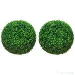 Homcom Set 2 Plante Artificiale – Boxwood Ø40 cm, Decor Verde Natural