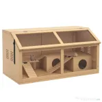 PawHut Cusca din Lemn pentru Hamsteri, Finisaj Lemn Natur