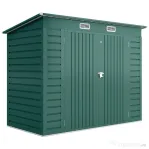 Outsunny Magazie pentru unelte cu 2 orificii de aerisire și zăvor, din oțel, 249x121x183 cm, verde