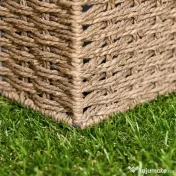 Outsunny Dale pentru Gradina cu Iarba Sintetica 30x30cm 10 Bucati, Gazon Artificial Realist, Densitate 6500 Verde