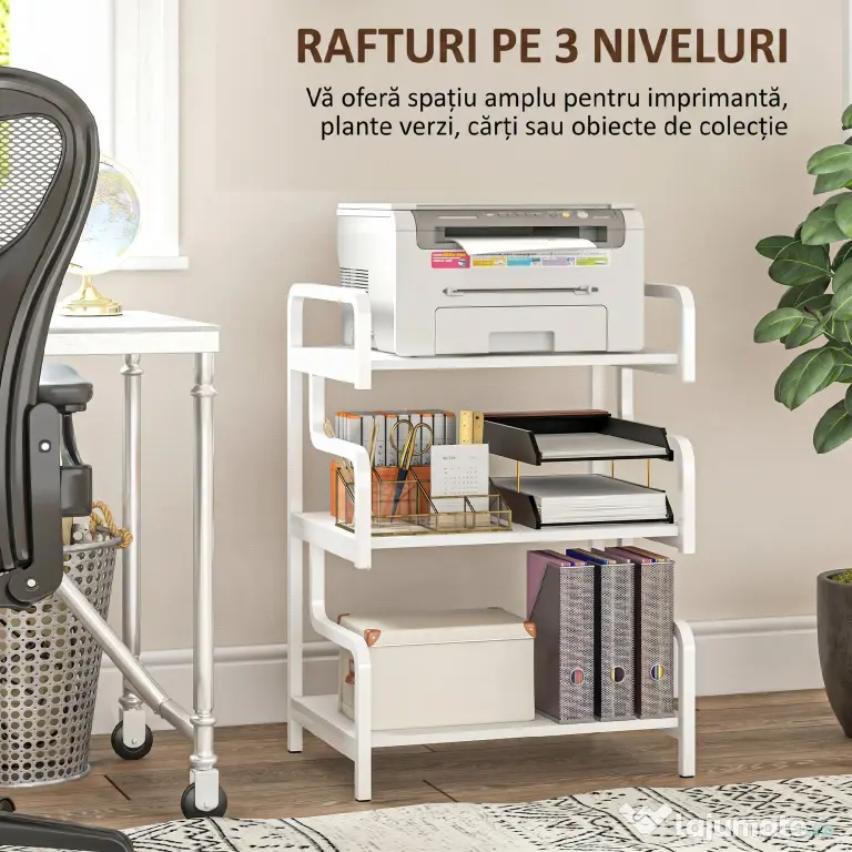 HOMCOM Rafturi de Depozitare cu 3 Niveluri, Rafturi Metalice | Aosom Romania