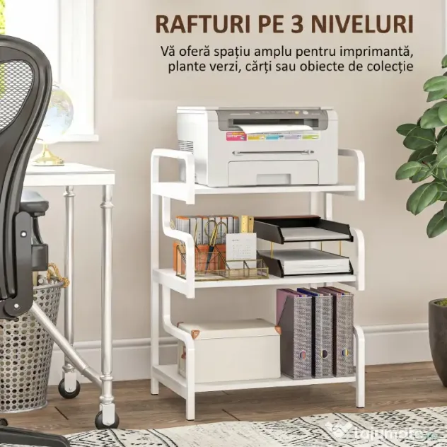 HOMCOM Rafturi de Depozitare cu 3 Niveluri, Rafturi Metalice | Aosom Romania