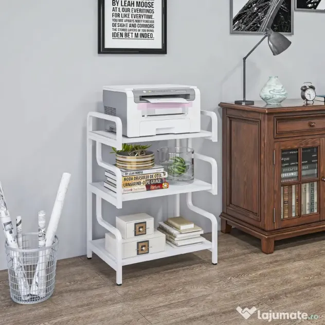 HOMCOM Rafturi de Depozitare cu 3 Niveluri, Rafturi Metalice | Aosom Romania