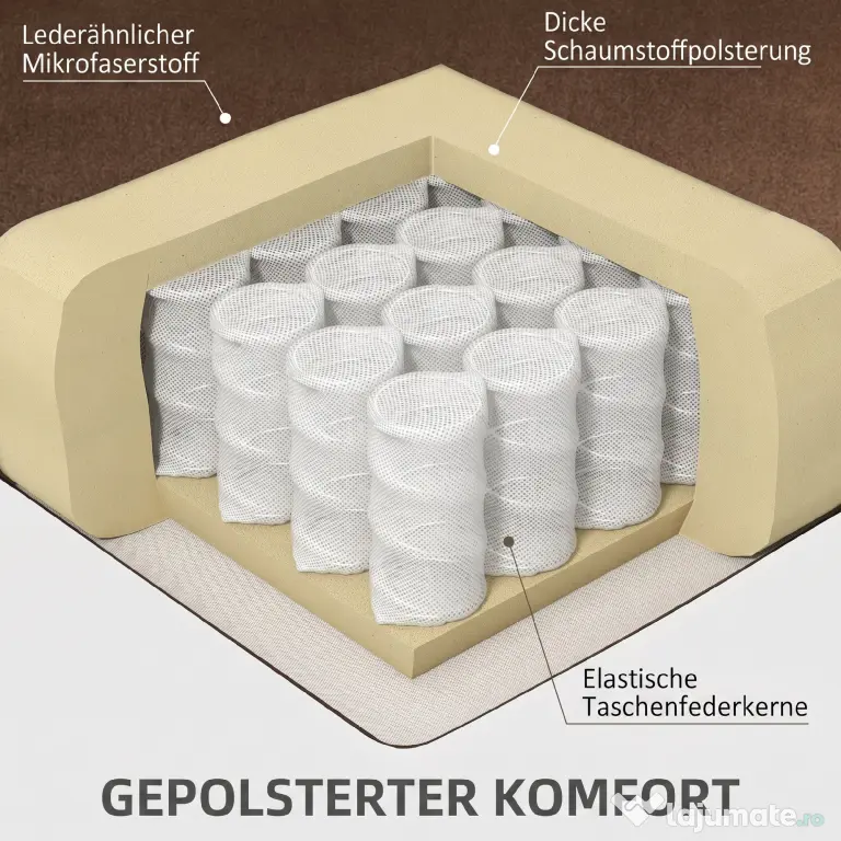 HOMCOM Scaun Rabatabil cu Ridicare Electrică și Înclinare la 135°, 8 Puncte de Masaj și 4 Modalități, 85x94x107 cm, Maro Închis | Aosom Romania