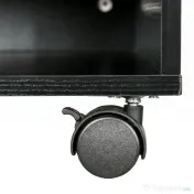 HOMCOM Cabinet pentru Imprimantă cu 2 Rafturi, Birou din Lemn și Cabinet de studiu cu Roți, 47x40x22.5 cm, Negru | Aosom Romania 