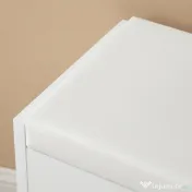 HOMCOM Set Masă de Toaletă cu Oglindă și 5 Sertare și Taburet de Machiaj Tapițat, 97,2x44,5x136,5 cm, Alb | Aosom Romania 