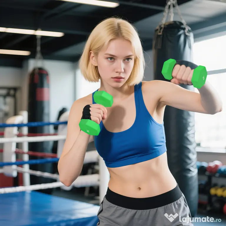 SPORTNOW Set de Gantere cu Suport, 6 Gantere în Total 2x1 kg, 2x2 kg, 2x3 kg, Multicolor | Aosom Romania
