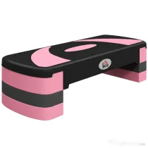 Soozier Stepper Aerobic Reglabil, Platformă pentru Exerciții, Trainer pentru Fitness și Yoga, Înălțimi 10-15-20 cm, Roz | Aosom Romania
