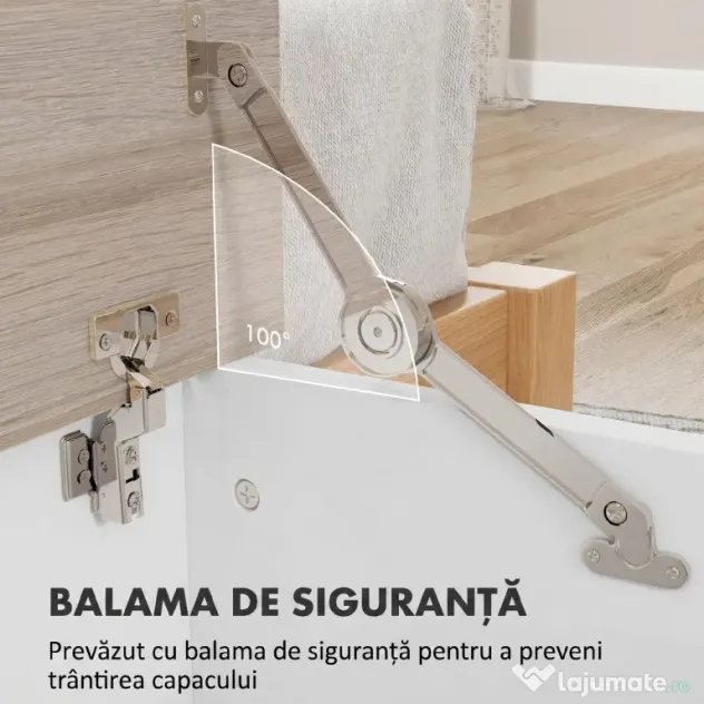 HOMCOM Bancă multifuncțională din lemn pentru dormitor și hol, alb, 100x40x40 cm | Aosom Romania