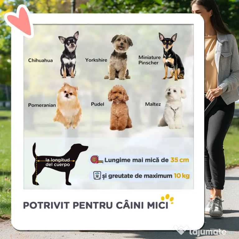PawHut Cărucior pentru Câini Până la 10 kg, Cărucior Pliabil pentru Animale, 75x45x97 cm, Albastru Închis | Aosom Romania