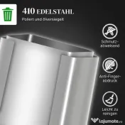 HOMCOM Coș de Gunoi cu 2 Secțiuni, cu Pedală și Capac cu Închidere Lentă, Coș de Deșeuri, 41.8x36.7x58 cm, Argintiu | Aosom Romania